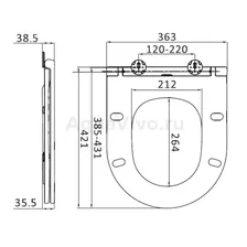 Сиденье для унитаза Am Pm Spirit C707857WH микролифт