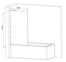 Душевая шторка на ванну AM.PM Gem W90BS-080-140CM