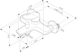 Смеситель Am.Pm X-Joy F85A10022 для ванны с душем