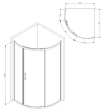 Душевое ограждение AM.PM Like 90x90 W83G-315-090CG