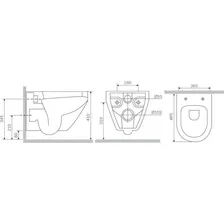 Унитаз подвесной безободковый FlashClean, без сиденья AM.PM SPIRIT 2.0 C701700WH