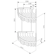 Полка корзина AM.PM Sense L A7452200 угловая Хром